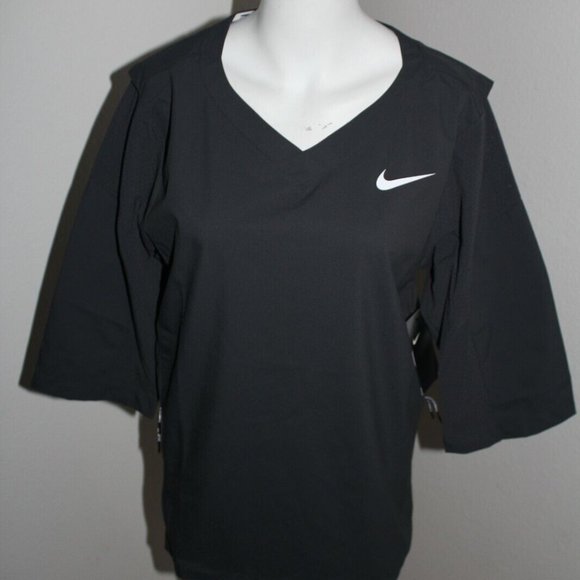 Nike Baseball Men's 3/4 Hot Short Sleeve Jacket Size Small 897383-060 Dark Gray - Picture 1 of 4
